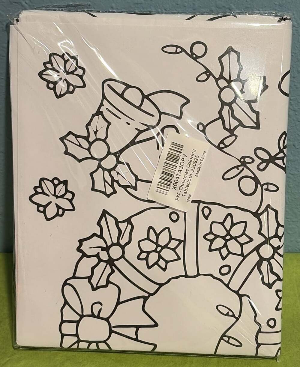 Christmas Coloring Tablecloth Holiday DIY Activity
